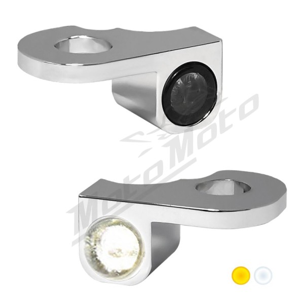 HEINZ BIKES NANO Series Handlebar Turn/Side Signals Chrome Harley Davidson FLHR / FLHTCU / FLHX / FLTRXS 1690/1923 03-20 