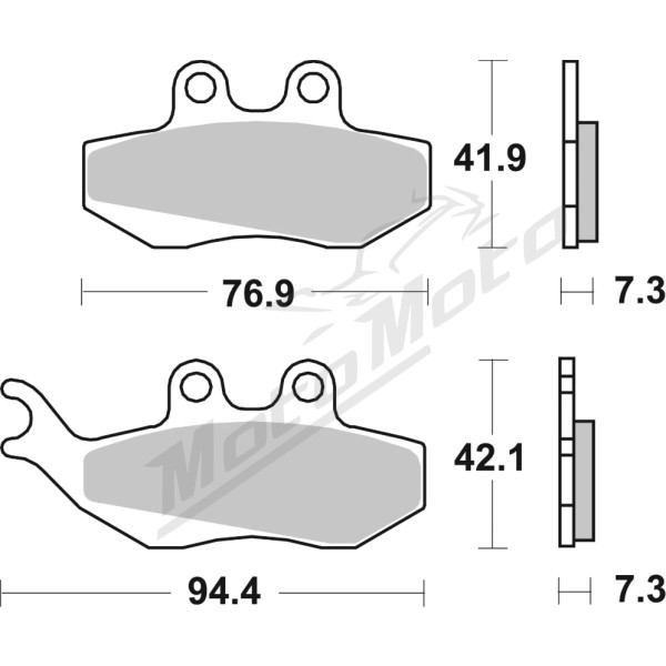 SBS 120MS Stabdžių Trinkelės Aprilia / Beta / CPI / Gilera / Malaguti / Piaggio / Rieju 50-180cc 90-21