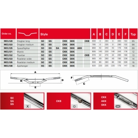 HANDLEBAR  MCL131 25.4mm MYSTIC CHROME