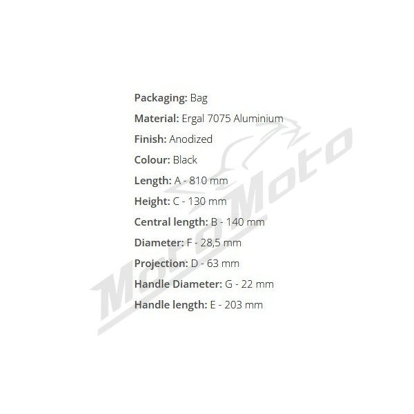 Domino Aluminum Handlebar 28.6 mm Silver