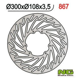 NG BRAKES Priekinis fiksuotas stabdžių diskas 300mm Aprilia / Derbi / Rieju 50-125cc 06-12