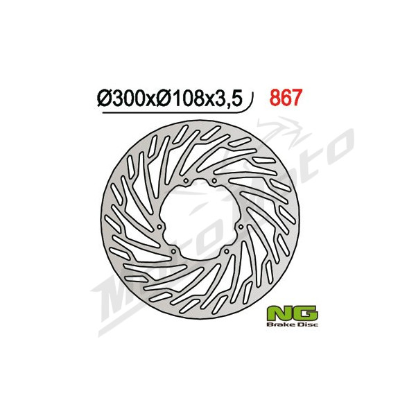 NG BRAKES Priekinis fiksuotas stabdžių diskas 300mm Aprilia / Derbi / Rieju 50-125cc 06-12