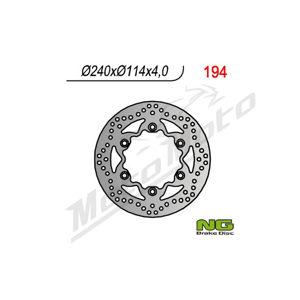 NG BRAKES Priekinis fiksuotas stabdžių diskas 240mm Honda CBF / CBX / CMX / Rebel 125-250cc 86-12