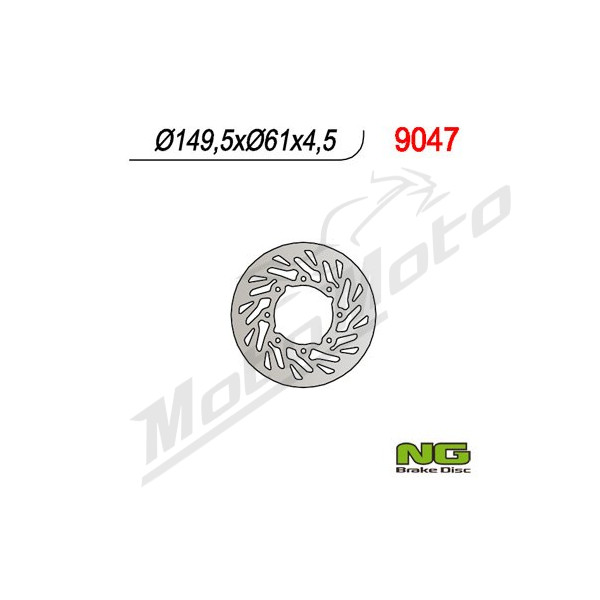 NG Front Fixed Brake Disc 149.5x61x4.5mm Polaris 400-500cc 01-02