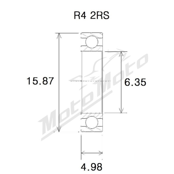 BLACK BEARING B3 Bearing 6.35x15.88x4.98 mm R4-2RS