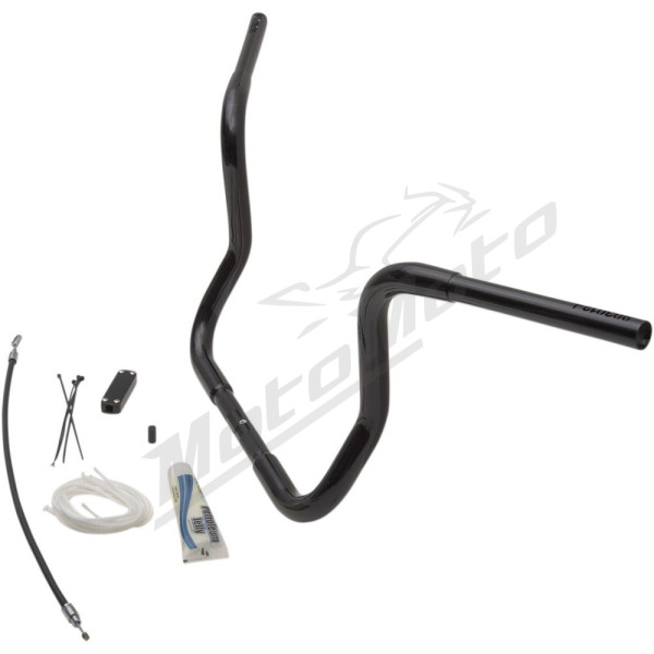 FAT BAGGERS INC. Round Top Handlebar Kit Black 91.5x30.5cm Harley Davidson FLHT / FLHTC / FLHX / FLHXXX 1584-1690 08-13 