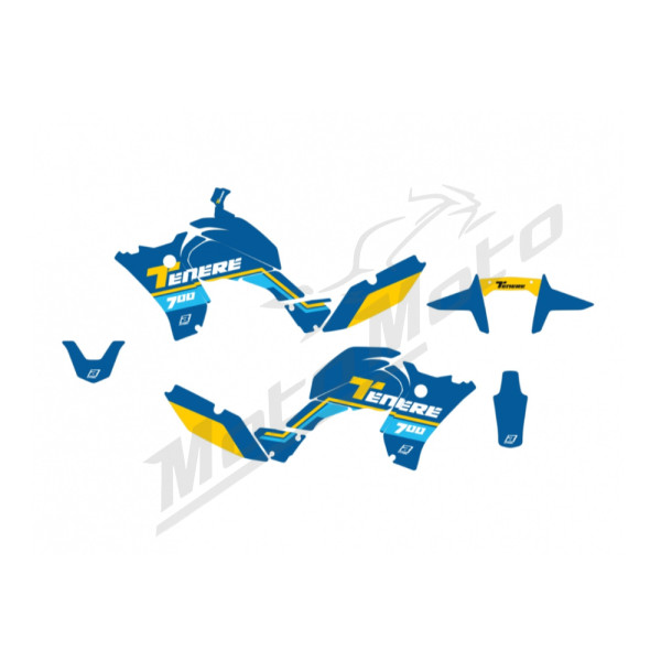 Blackbird Grafikos lipdukų kompl. RALLY RIDE BLUE YAMAHA TENERE 700 20-23