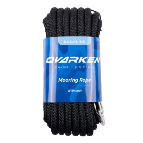 Qvarken Mooring Rope Dockline with hook Black