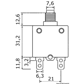 Osculati automatic circuit breaker 30A