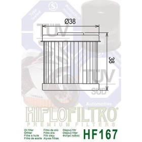 Tepalo filtras HIFLO HF167 DAELIM VC/ VS/ VT/ LML STAR 125-150cc 1996-2015