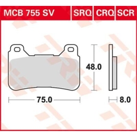 TRW SV Series Sindered Brake Pads Honda CB / CBR / VFR 600-1000cc 04-17