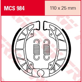 TRW Brake shoes rear Derbi / Gilera / Piaggio / Vespa 50-150 94-17