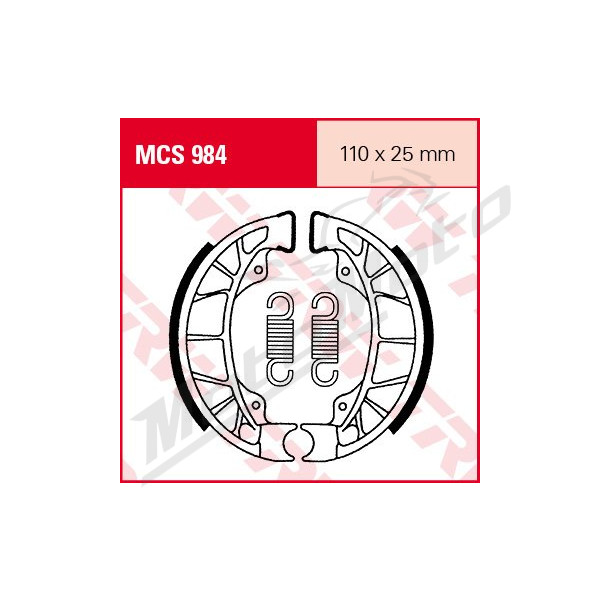TRW Brake shoes rear Derbi / Gilera / Piaggio / Vespa 50-150 94-17