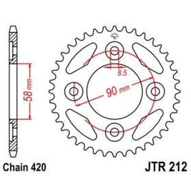 JT Chain Set 420HDR 15/34 Honda Monkey 125 18-21