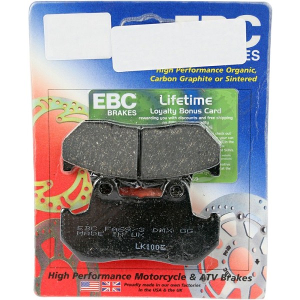 EBC Organic Base "FA" Brake Pads HONDA XLV / XL / VF / XBR / CBX / CB 125-1100cc 81-90