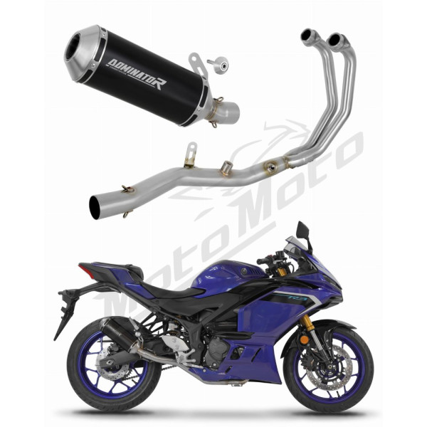 Yamaha YZF-R3 2025-2026 Dominator pilna išmetimo sistema OV G2 BLACK + dB killer