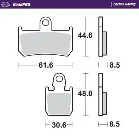 MOTO-MASTER Carbon Racing Front Brake Pads Yamaha MT-01 / MX / R1 1000-1700 07-16
