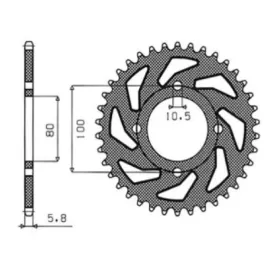 SUNSTAR 520 Rear Sprocket 41 Teeth Suzuki GN 250 1991 