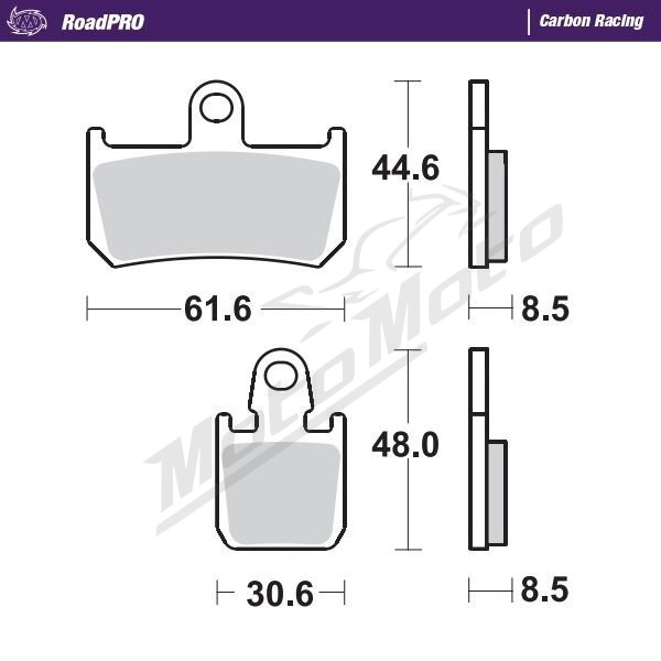 MOTO-MASTER Carbon Racing Front Brake Pads Yamaha MT-01 / MX / R1 1000-1700 07-16