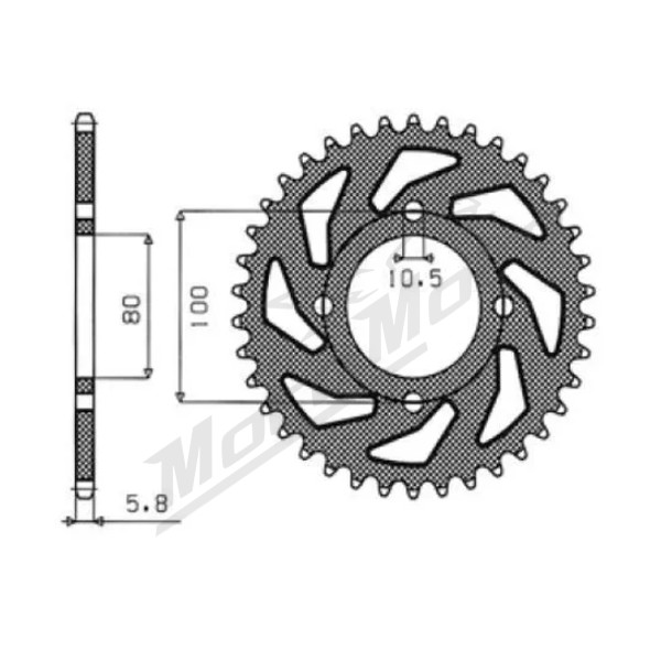 SUNSTAR 520 Rear Sprocket 41 Teeth Suzuki GN 250 1991 