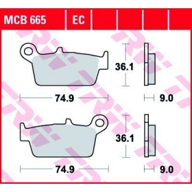 BRAKE PADS TRW MCB665 STANDARD