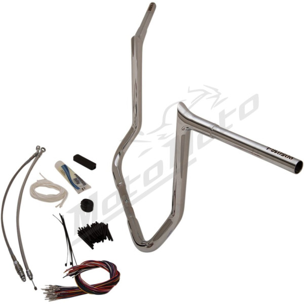 FAT BAGGERS INC. PointedTop Handlebar Kit Chrome 91.5x40.5cm Harley Davidson FLHT / FLHTC / FLHTK / FLHXXX 1584-1690 08-13