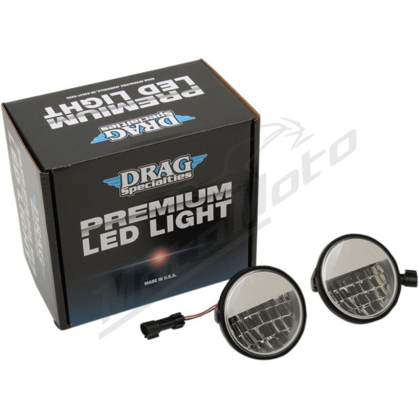 DRAG SPECIALTIES Universal Premium 4.5" LED Reflector Lights 11,5 x 11,5 cm