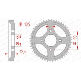 AFAM Steel Standard Rear Sprocket 428 50 teeth HONDA XL / NX / CLR 125cc 83-97