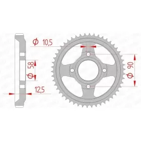 AFAM Steel Standard Rear Sprocket 428 50 teeth HONDA XL / NX / CLR 125cc 83-97