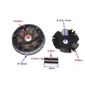 VARIATORIAUS KOMPL. GILERA / PIAGGIO 125-150cc 4T Ø 17mm