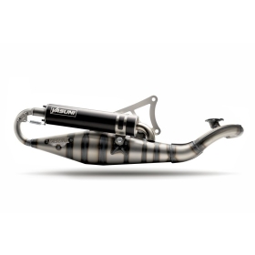 YASUNI Carrera 10 išmetimo sistema juoda - Minarelli Horizontal APRILIA / BENELLI / BETA / MALAGUTI / MBK / YAMAHA 50 1987-2020