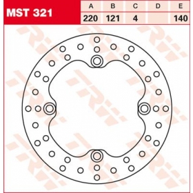 GALINIS STABDŽIŲ DISKAS MST321 HONDA CR 125-500cc 1989-2007 1VNT