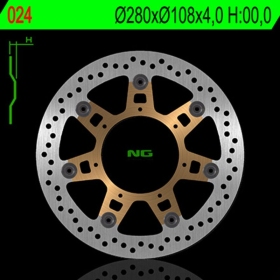 NG BRAKES 024 Front Round Floating Brake Disc MALAGUTI DRAKON / RIEJU RS2 50 03-11