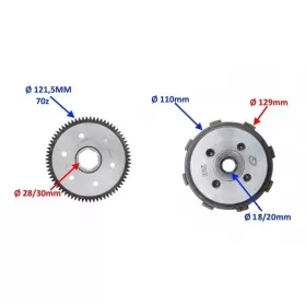 Clutch kit ATV / CROSS / 156FMI 4T