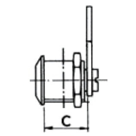 Osculati cylinder lock 20mm