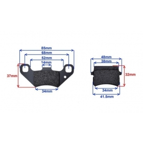 Brake pads MAXTUNED ATV 250 STANDARD