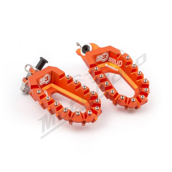 S3 Foot Pegs Solid Hard Rock Aprilia / Husqvarna / KTM 125-1290 10-24