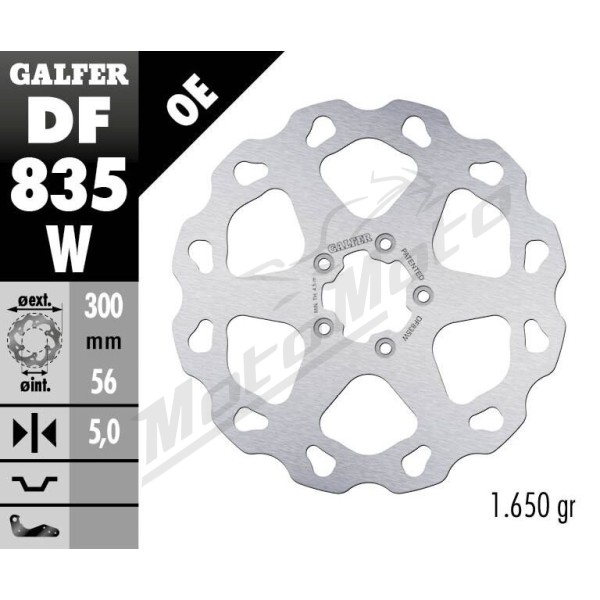 GALFER Wave® Front Brake Rotor Harley Davidson FLD / FLHRC / FLHTK / FLSTF / FLTRX / FXDC / FXDWG / FXST / XL 883-1923cc 00-24