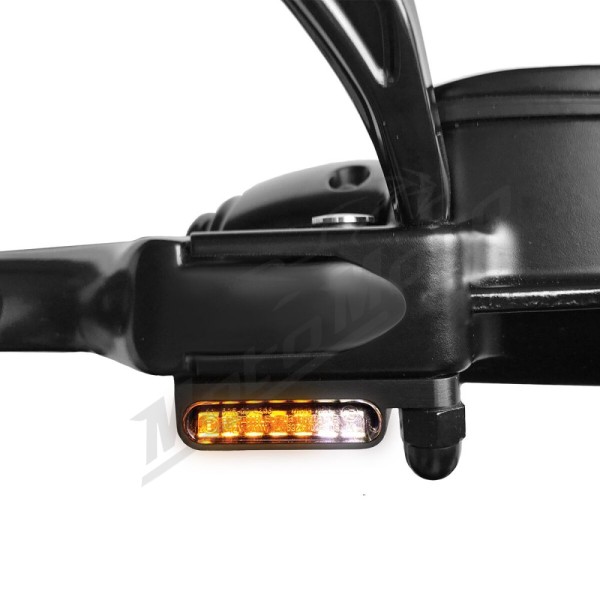 HEINZ BIKES LED Handlebar Turn Signals/ Position Lights Chrome Harley Davidson FLHR / FLHTCU / FLHTK / FLHXS / FLTRXS / FXDC 1584/1923 03-20