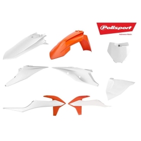 Polisport plastikų komplektas KTM SX, SX-F 125/450cc (2019-2022) Balta / Oranžinė