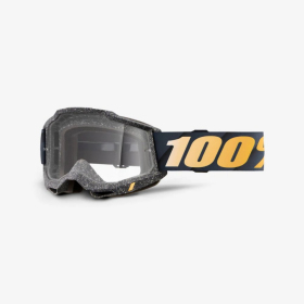 100 percent goggles model accuri 2 risland - clear lens - black / yellow
