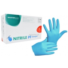 DISPOSABLE NITRILE BLUE GLOVES - 100 PCS.