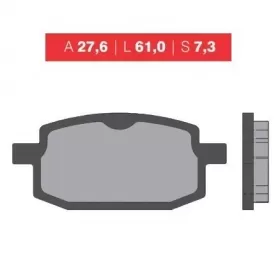 Brake pads NOVASCOOT FT3076 / MCB590 STANDARD