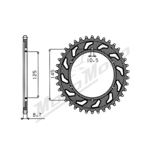 SUNSTAR SPROCKETS Rear Sprocket Yamaha FZ / FZR 600-750 85-93
