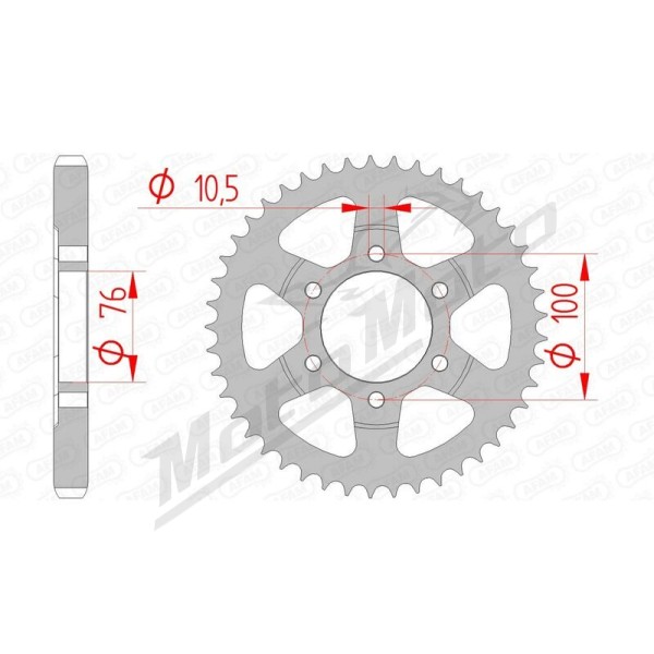 AFAM Steel Standard Rear Sprocket 530 39-52 teeth