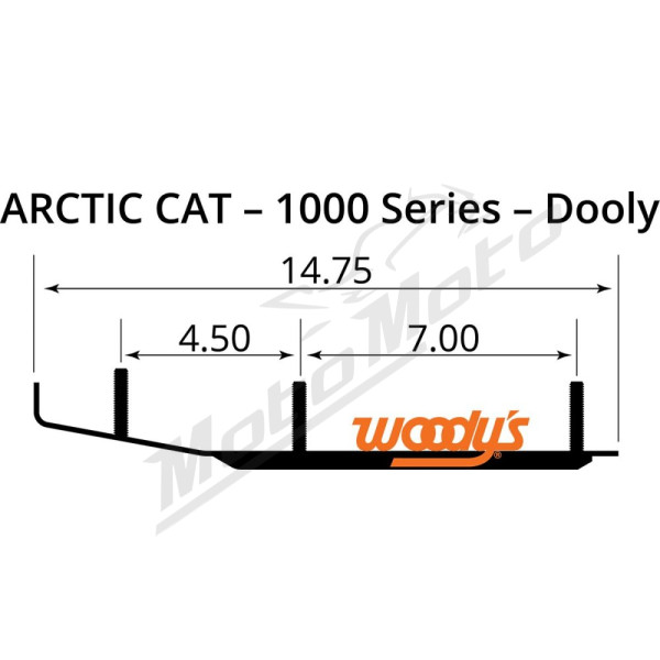 WOODY'S Slim Jim® Performance slidžių bėgelis ARCTIC CAT PANTERA 16-17
