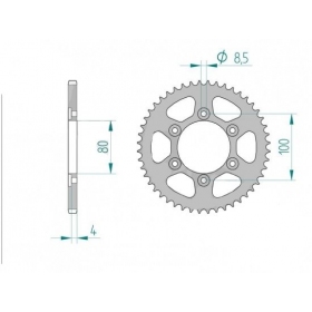 Rear sprocket AFAM RIEJU RJ / RR 50 2000-2005