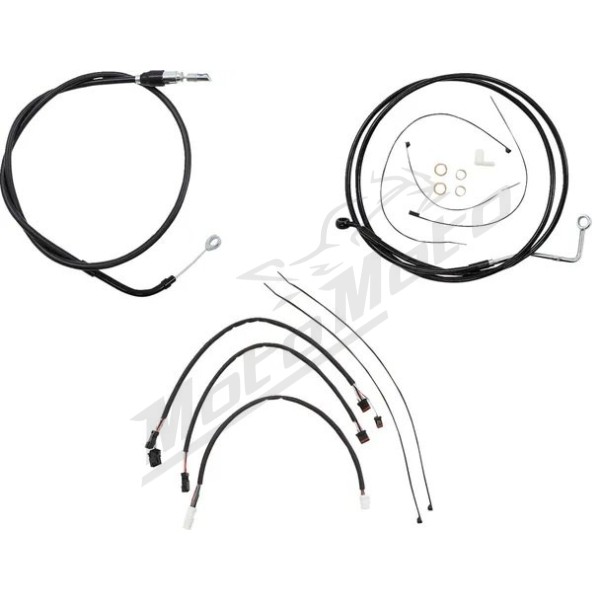 MAGNUM SHIELDING XR Trosų / lynų / elektros laidų prailginimo kompl. juodas 30.5/35.5cm Harley Davidson FLH / FLHT / FLHX / FLHXST 1750/1977 21-24 