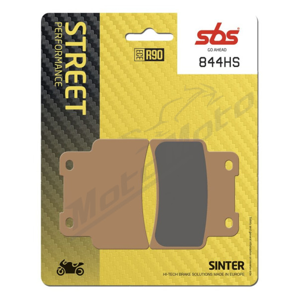 SBS HS Street Excel 844HS Sintered Front Brake Pads Aprilia / Yamaha 125-900cc 06-24