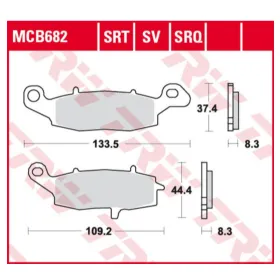TRW KH229 Brake Pads Kawasaki / Suzuki 400-1700cc 00-17